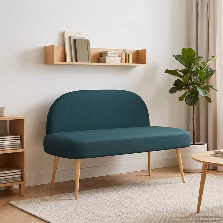 Panchina imbottita con schienale vidaXL Verde scuro L 110 cm x P 60 cm x H 76 cm