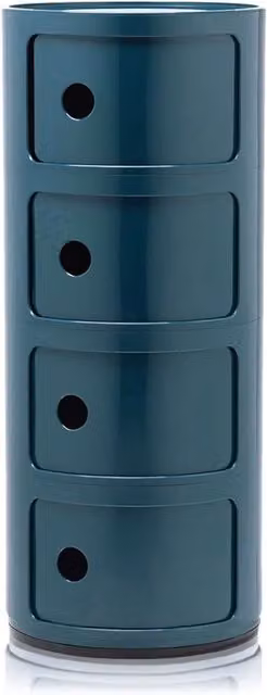 Kartell Componibili Classic 4 Elementi Petrol Glossy