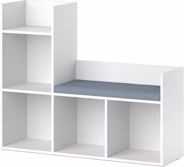 Scaffale per bambini Luigi Vicco Bianco L: 107.2 cm, H: 88.6 cm, P: 30.9 cm