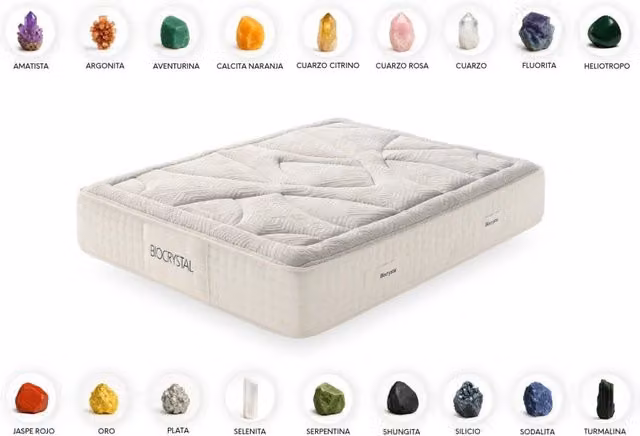 Materasso viscoelastico Biocrystal Gold 30 Moonia bianco L 90 cm x P 200 cm