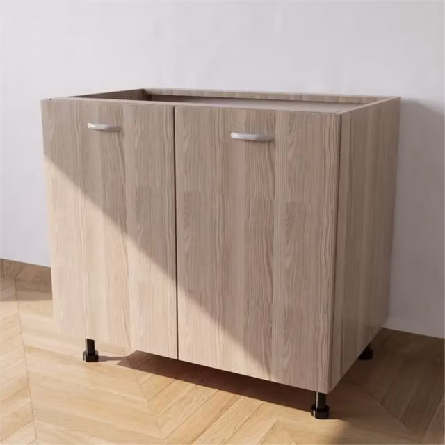 Calandrelli Base Lavello Moderno con 2 Ante in Legno Olmo, Colore Beige/Marrone, L: 90 cm, P: 55,5 cm, H: 72 cm