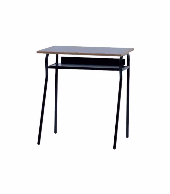 Banco scuola moderno Mobili 2G in metallo e melaminico nero L: 70 cm, P: 50 cm, H: 76,5 cm