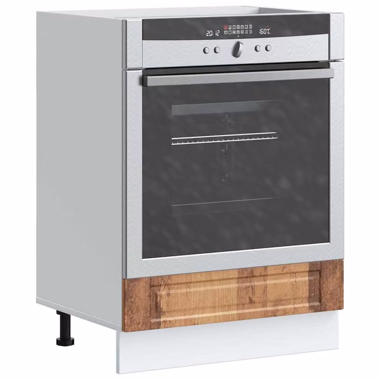 Armadio per forno vidaXL in legno multistrato e MDF, colore marrone antico, L: 60,0 cm, P: 46,0 cm, H: 81,5 cm