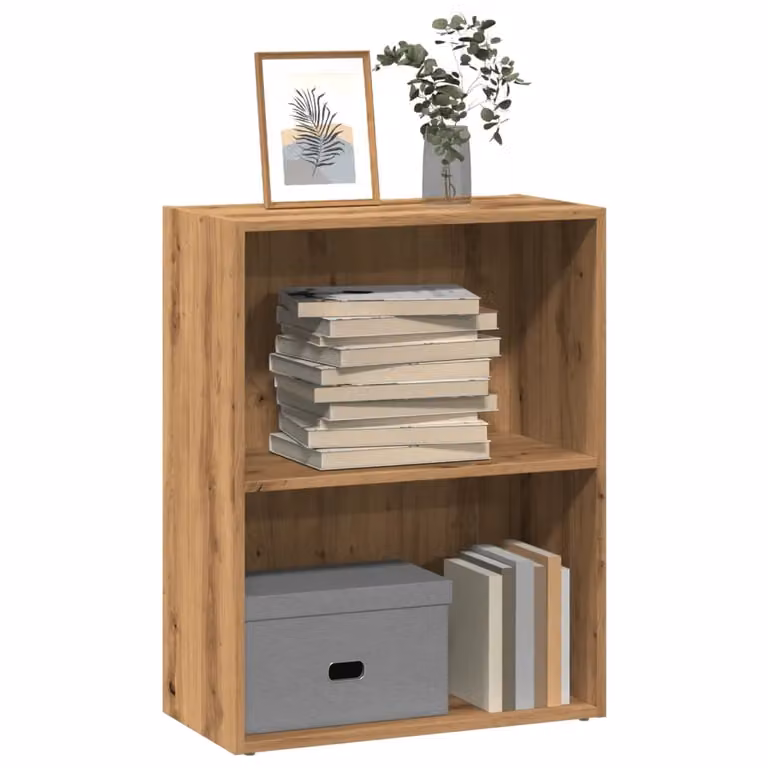 Libreria moderna vidaXL in legno marrone con pannello posteriore, L: 60 cm, P: 30 cm, H: 77 cm