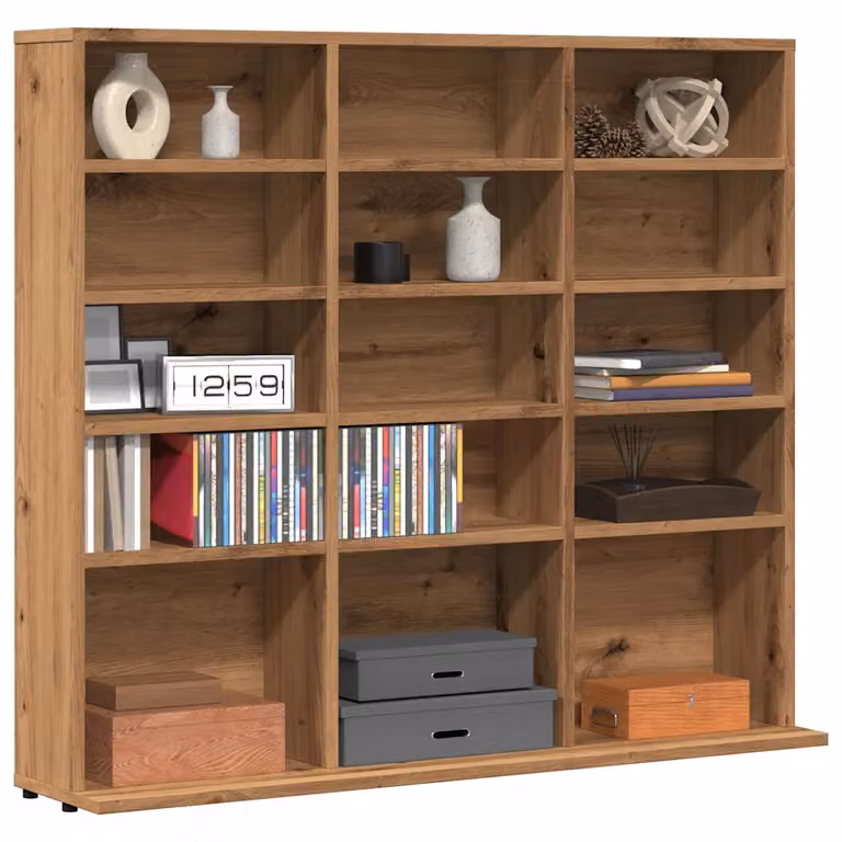 vidaXL Mobile Porta CD in Legno Multistrato Marrone, L 100 cm x P 23 cm x H 89,5 cm