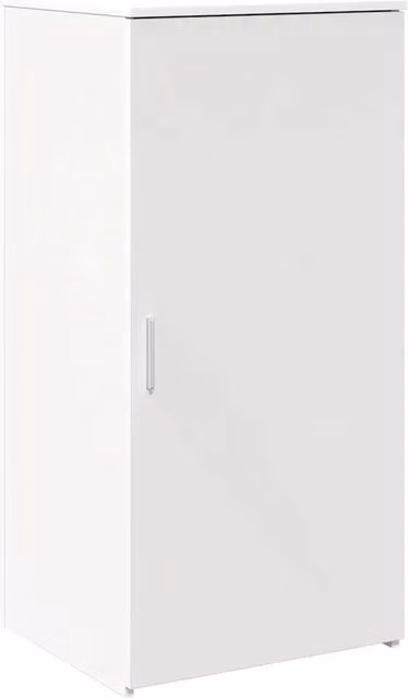 Mobile contenitore moderno HELLOSHOP26 bianco opaco con ante a battente e ripiani interni, sospeso, L: 50 cm, P: 45 cm, H: 103,5 cm