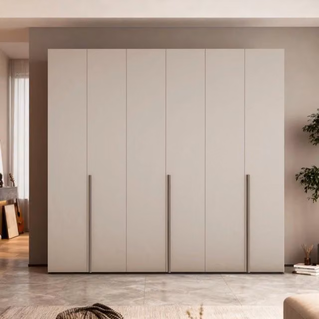 Armadio Modulare Veriaffari con 6 Ante Battenti Colore Cashmere Beige H 273 x L 245 x P 59 cm