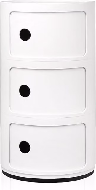 Kartell Componibili Classic 3 Elementi in plastica bianca lucida