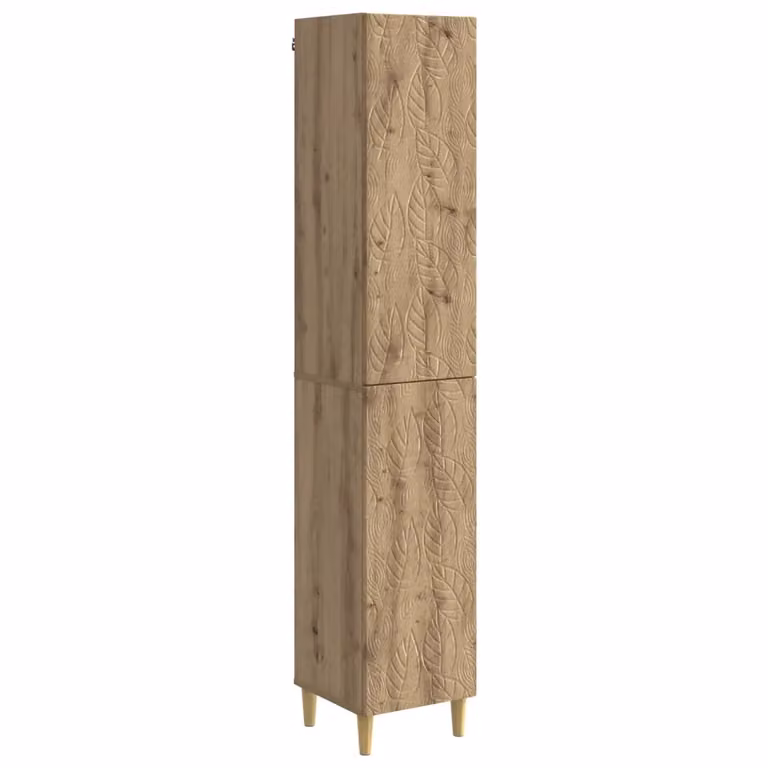 Set di 2 armadi moderni vidaXL in legno color rovere marrone con ante a battente e cassetti interni per camera da letto