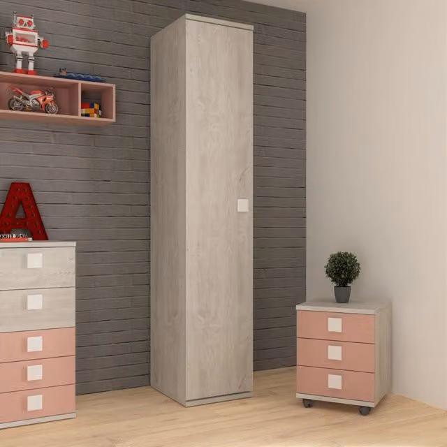 Comodino moderno con 3 cassetti in MDF bianco per camera dei bambini L: 46 cm, P: 46 cm, H: 60 cm