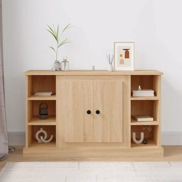 Credenza Buffet Armadio da Cucina Design Mania in Legno Rovere Sonoma Colore Marrone e Beige L/P/H: 100 x 35,5 x 60 cm