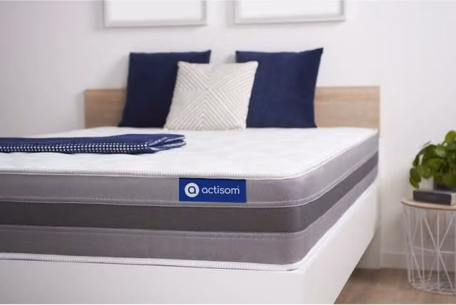 Materasso Ibrido Actisom Actilatex Relax Bianco in Lattice e Memory Foam, L/P/H: 70 x 220 x 24 cm
