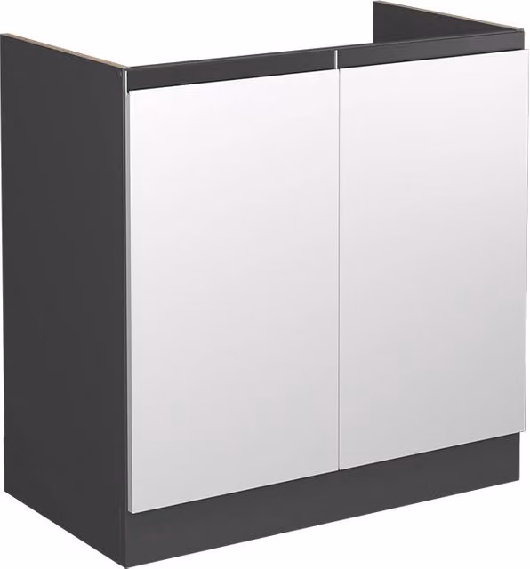 Mobile lavello cucina Vicco R-Line Bianco e Antracite con ante a battente, senza piano di lavoro, L: 80 cm