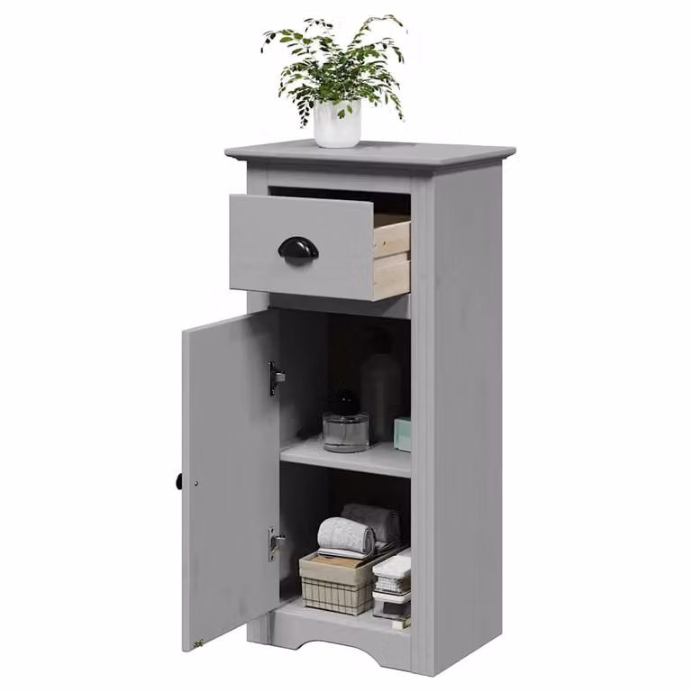 Mobile da bagno vidaXL BODO grigio con ante e cassetti L: 44 cm, P: 30 cm, H: 90 cm
