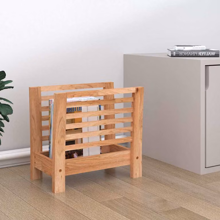 vidaXL Portariviste in Legno di Noce Marrone, L 40 cm x P 26,5 cm x H 38,5 cm