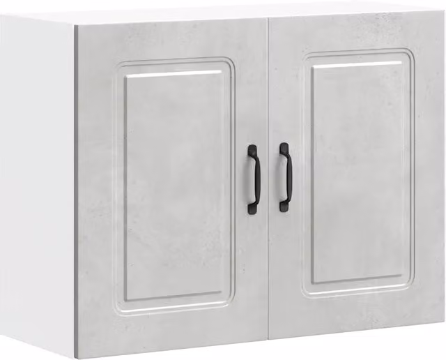 Pensile da cucina moderno HELLOSHOP26 in legno composito grigio opaco L: 80 cm, P: 31 cm, H: 60 cm