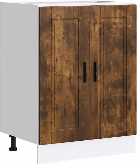 Base cucina moderna HELLOSHOP26 in legno composito marrone con ante a battente L/P/H: 60 x 46 x 81,5 cm