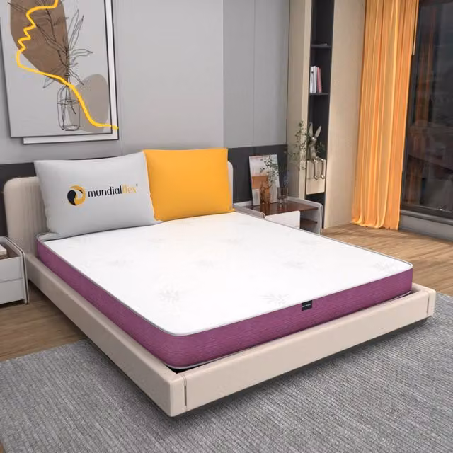 Materasso Memory Mundialflex Bianco con Schiuma Viscoelastica Antibatterica L/P/H: 160 x 200 x 18 cm