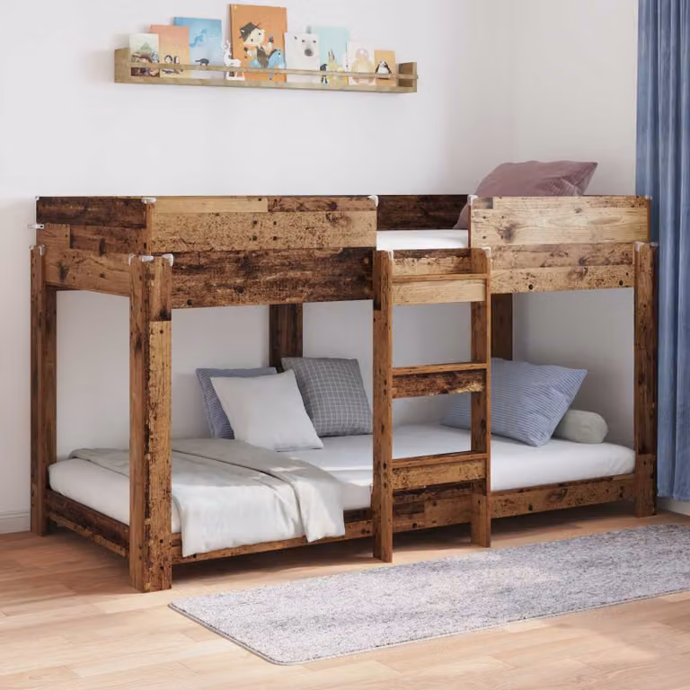 Letto a Castello per Bambini vidaXL in Legno Marrone L/P/H: 200 x 90 x 176 cm