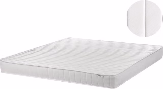 Materasso a molle insacchettate BELIANI rigido a 7 zone con design moderno trapuntato, colore bianco, L/P: 180 x 200 cm