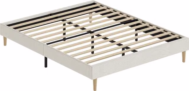 Letto matrimoniale contenitore HOMCOM in velluto a coste beige con rete a sollevamento, L/P: 160 x 200 cm
