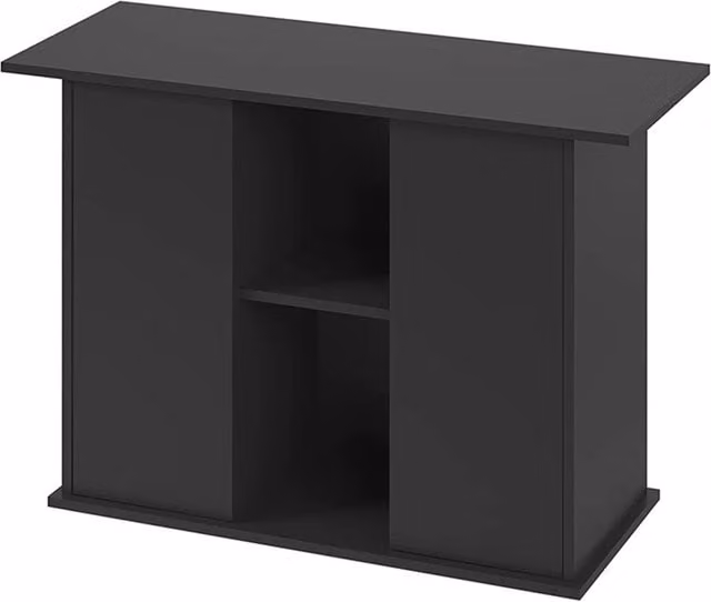 Ferplast Stand Dubai 100 Supporto per acquario nero con ante a cerniera e ripiani interni L: 101 cm, P: 41 cm, H: 73 cm