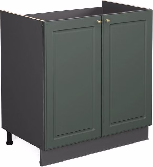 Mobile lavello cucina Fame-Line Vicco Verde-oro rustico e Antracite L: 80 cm