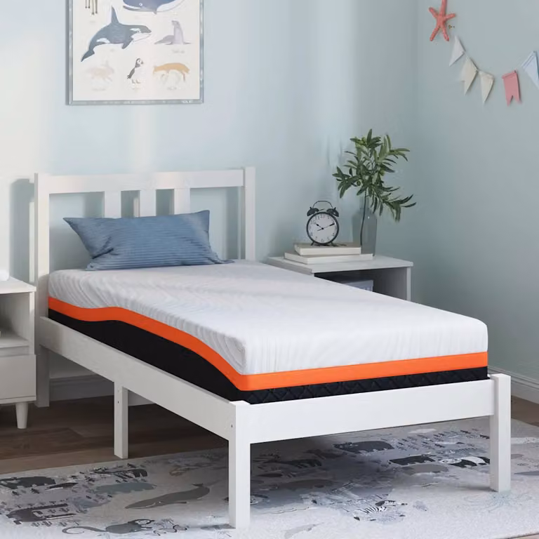Materasso vidaXL in gel con tessuto bianco e nero, L 160 x P 80 cm