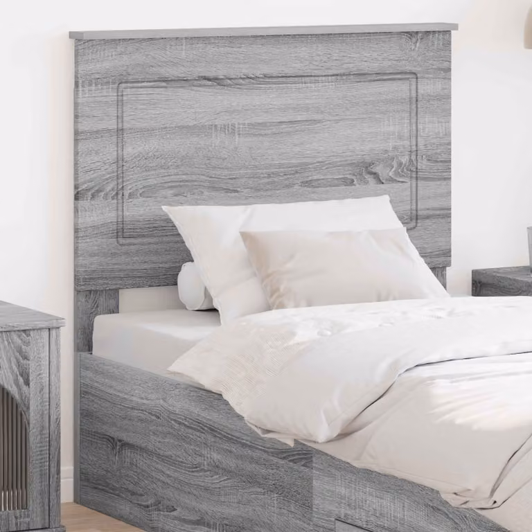 Testiera per letto vidaXL Sonoma grigia in legno ingegnerizzato, Larghezza: 100 cm