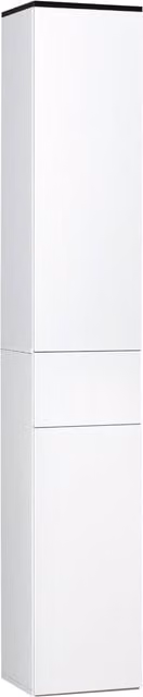 Mobile Bagno a Colonna kleankin con Ripiano Regolabile, 2 Ripiani Chiusi e Cassetto, Bianco, L/P/H: 30 x 28 x 180 cm