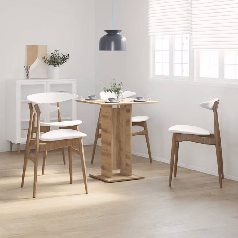 vidaXL Tavolo da Bistrot Moderno in Rovere Marrone, L/P/H: 60 x 60 x 75 cm