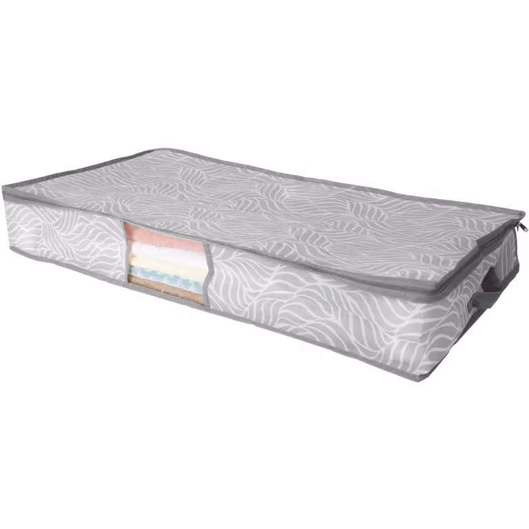 Vestiamo Casa Contenitore salvaspazio per armadio con cerniera in plastica grigio H: 15 cm, L: 90 cm, P: 45 cm