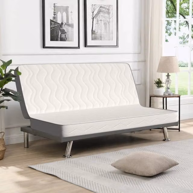 Materasso pieghevole Ortopedico MIASUITE in gel bianco per Divano Letto Click Clack, L/P/H: 140 x 190 x 12 cm