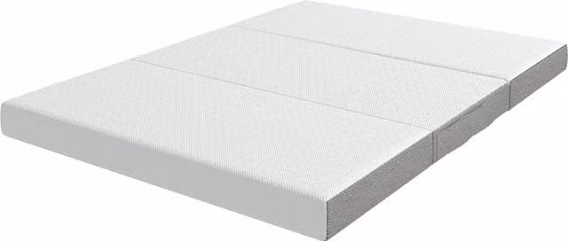 Materasso pieghevole in 3 parti HOMCOM in memory foam gel, bianco, L/P/H: 140 x 190 x 15 cm