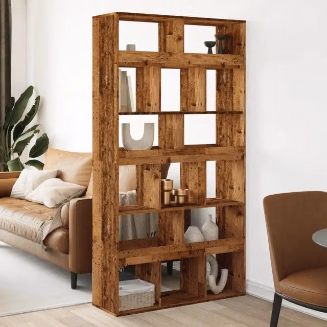 Divisorio Ambienti Design In in MDF Legno Antico Marrone L: 100 cm, P: 33 cm, H: 187,5 cm