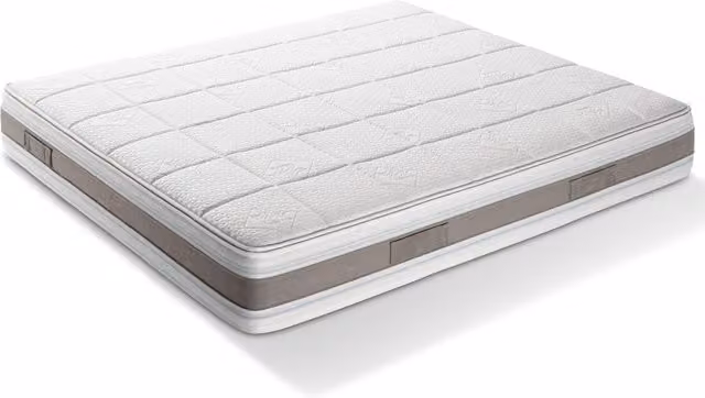 Materasso Premium DaunenStep con Micro-Molle, Cachemire e Rivestimento Antibatterico, Colore Bianco