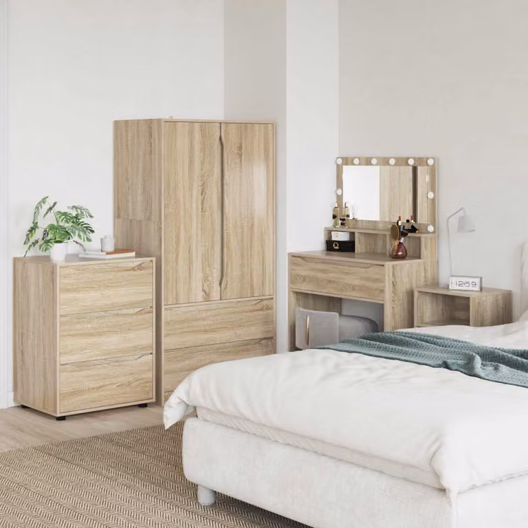Armadio vidaXL in legno marrone con ante a battente per camera da letto o soggiorno L 60 cm x P 48 cm x H 81 cm
