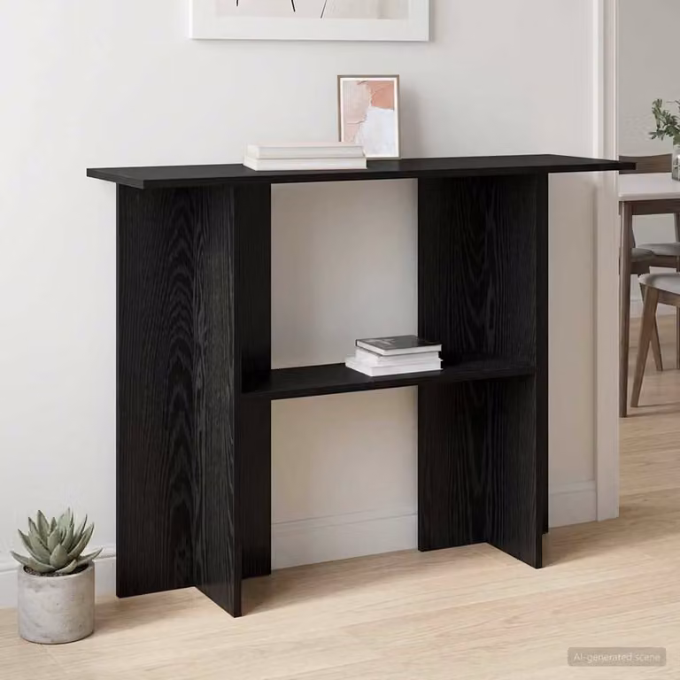 vidaXL Tavolo consolle moderno in nero L: 100 cm, P: 30 cm, H: 75 cm