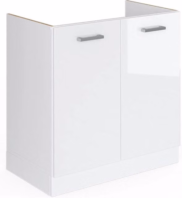 Mobile lavello cucina Vicco R-Line bianco lucido senza piano di lavoro L: 80 cm