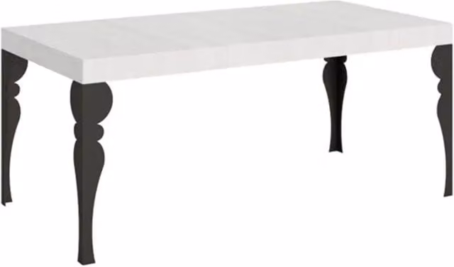 Tavolo allungabile Itamoby Paxon moderno in bianco frassino con gambe antracite L: 180-440 cm, P: 90 cm