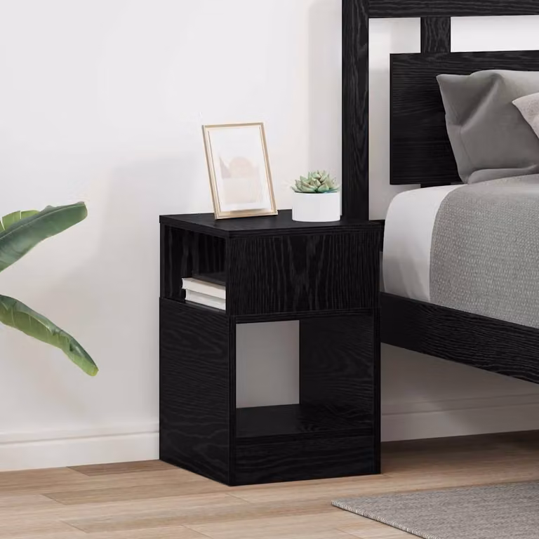 Set di 2 tavolini da soggiorno vidaXL moderni in nero opaco L/P/H: 30,5 x 30 x 45 cm