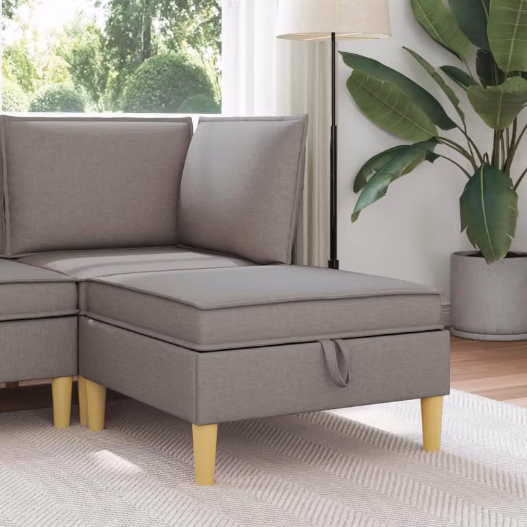 Pouf con contenitore vidaXL in tessuto, L 70 x P 70 x H 40 cm