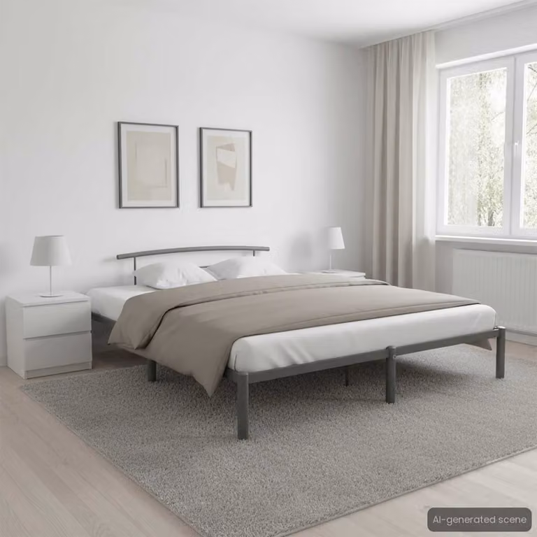 Giroletto vidaXL in metallo grigio 200 x 200 cm