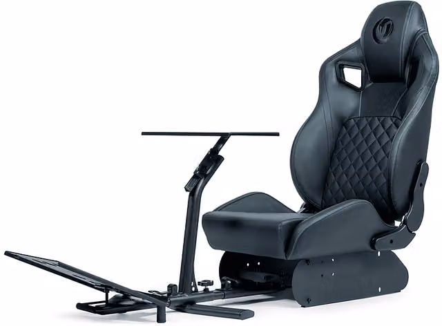 Sedia gaming NACON RACING COBRA RM2 in ecopelle nera con struttura in metallo e braccioli