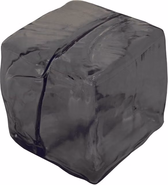 Tavolino Sturm Milano Giass moderno in plastica grigio e trasparente L/P/H: 35 x 35 x 35 cm