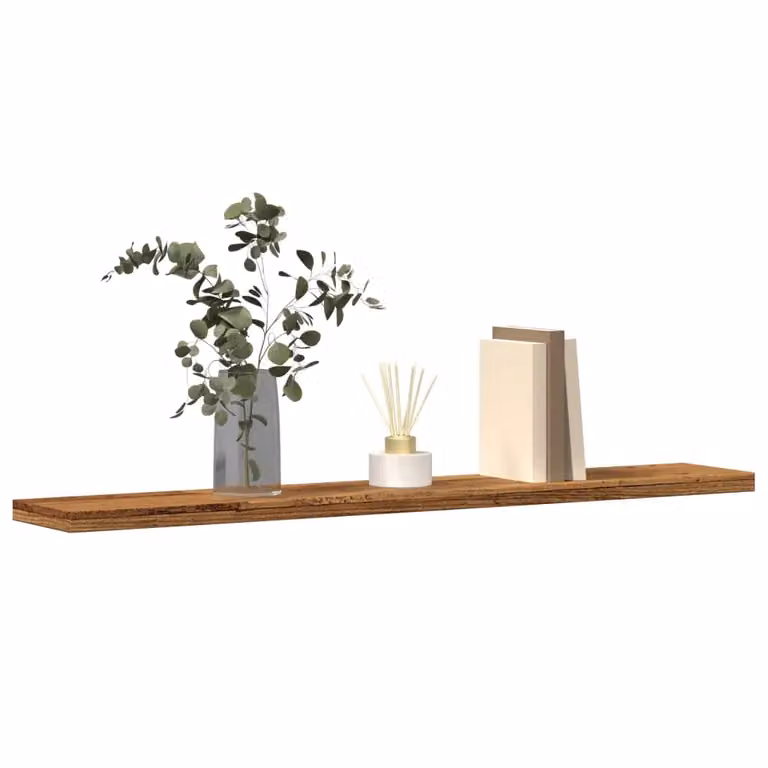 Set di 4 ripiani da parete vidaXL in legno effetto vecchio marrone L: 60 cm, P: 10 cm, H: 1,5 cm