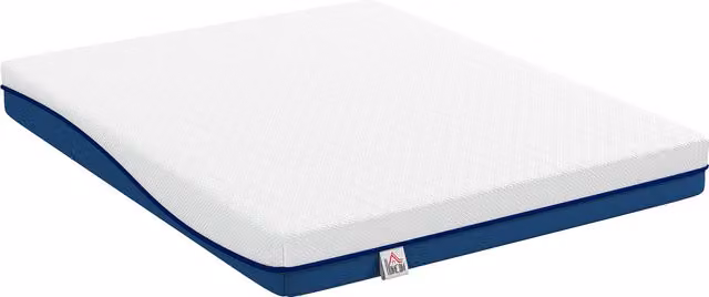 Materasso HOMCOM per 2 persone con Memory Foam e fodera sfoderabile lavabile, media fermezza, L: 160 cm, P: 200 cm
