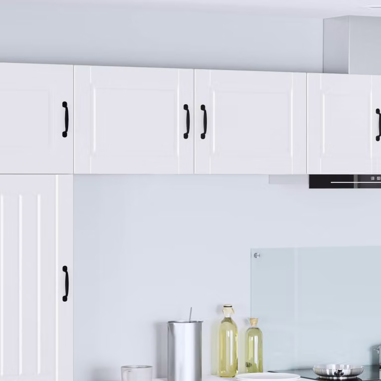Set di 2 armadietti a muro vidaXL PORTO bianchi in legno ingegnerizzato per cucina