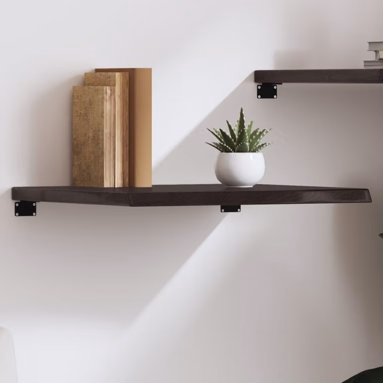 Ripiano da parete vidaXL in rovere massello marrone scuro stile rustico L: 60 cm, P: 60 cm