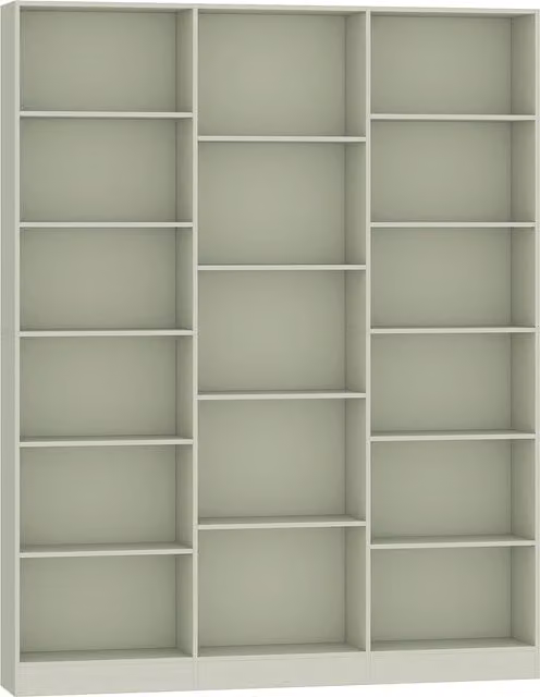Libreria HOMCOM a 6 livelli con 17 scomparti e ripiani regolabili, colore verde, L 149 cm x P 23,6 cm x H 188 cm